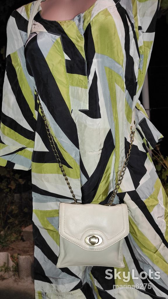 Шкіряна нюдова сумка crossbody - фото фото фото 1