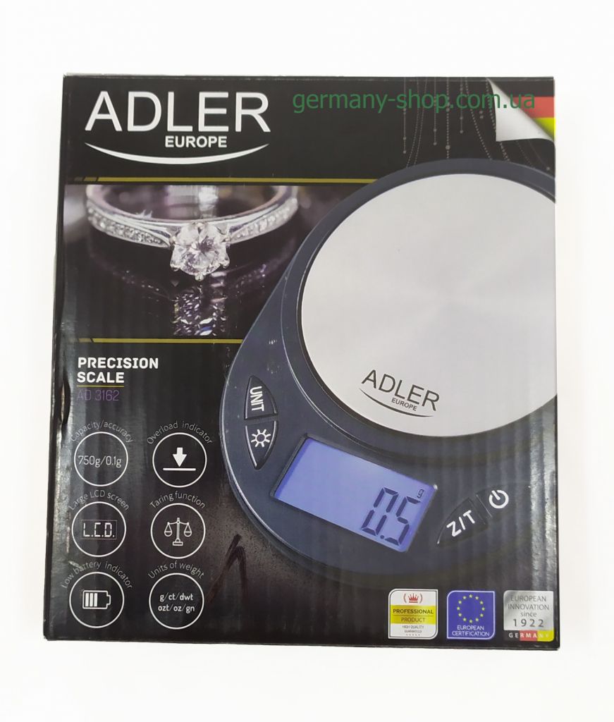 Новые качественные ювелирные весы из Европы Adler AD3162 с гарантией - фото фото фото 2