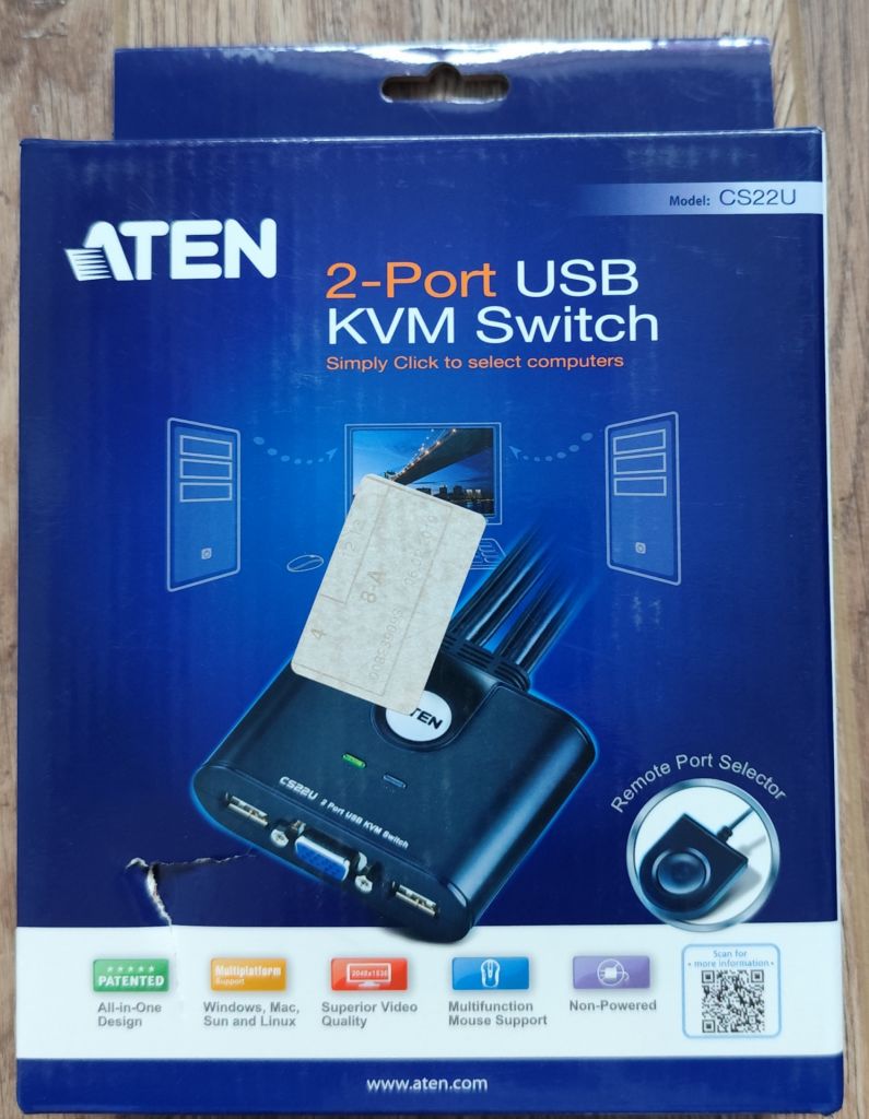 Комутатор KVM Aten CS22U - фото фото фото 1