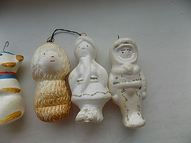 Елочные игрушки СССР Ёжик Индюк Курица Медведь Космонавт Снегурочка Собака Хотабыч плотный пенопласт - фото фото фото 1