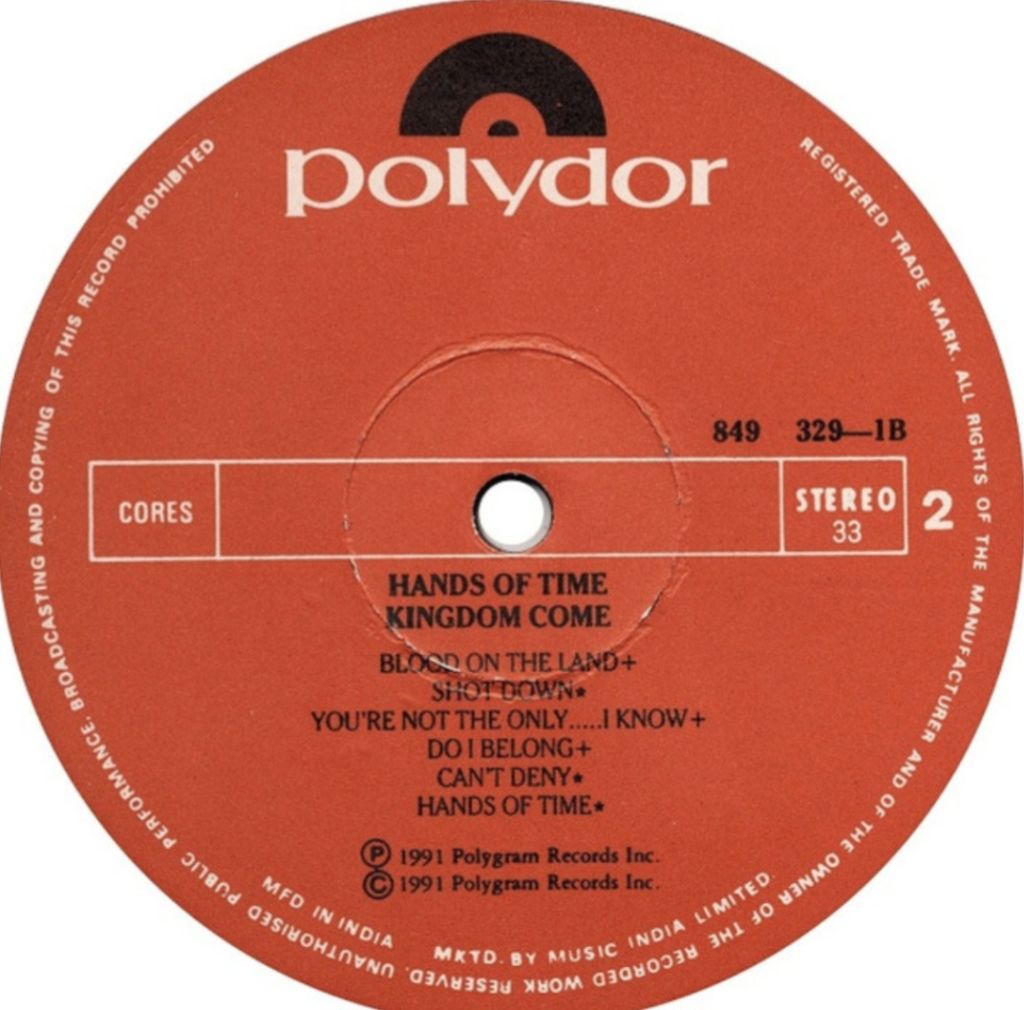 Kingdom Come - Hands Of Time - 1991.  (LP). 12. Vinyl. Пластинка. India. - фото фото фото 3