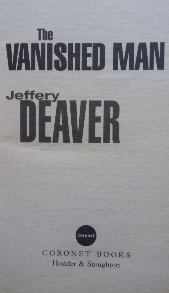 Vanished Man The Jeffery Deaver English на Английском книга - фото фото фото 1