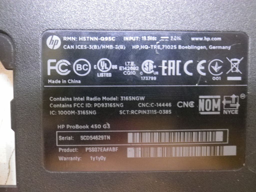 Б/У Корпус низ без сервісних кришок  на HP Probook 450 G3 - фото фото фото 6