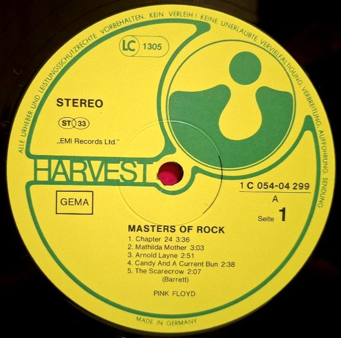 Pink Floyd - Masters Of Rock - 1967-73.  (LP). 12. Vinyl. Пластинка. Germany. - фото фото фото 2