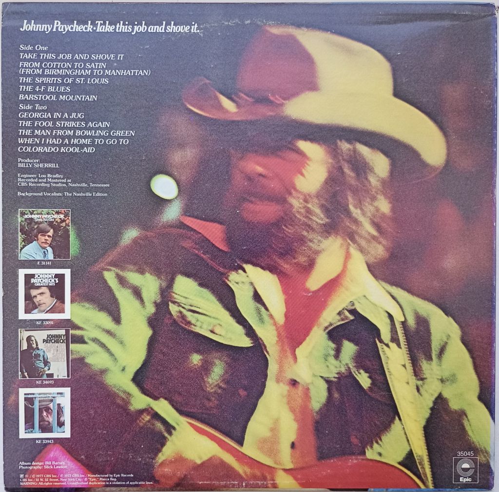 JOHNNY PAYCHECK Take This Job And Shove It LP EX - фото фото фото 1