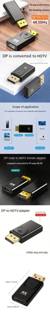Конвертер переходник DisplayPort - HDMI 4K - фото фото фото 1