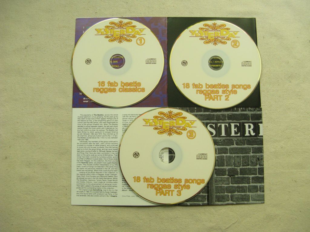 CD Beatles Tribute. Yesterday. 50 Fab Beatles Songs Reggae Style. 3 CD. - фото фото фото 5