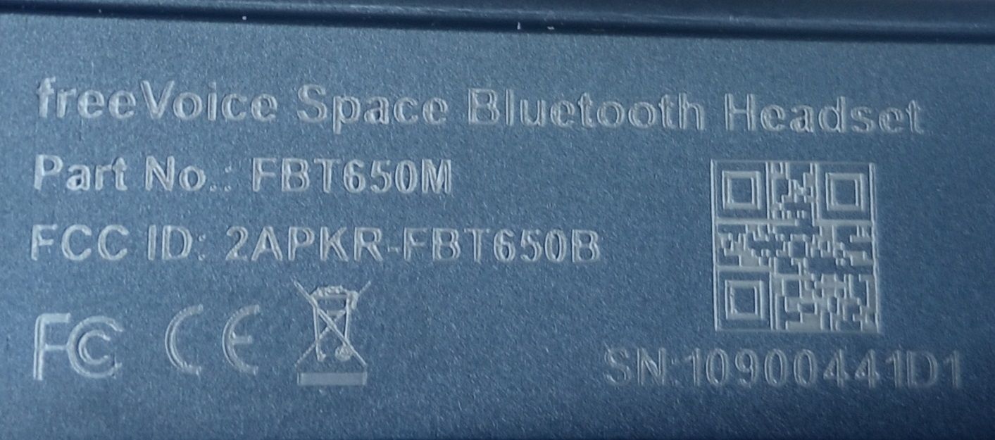 Bluetooth гарнітури freeVoice Space FBT650M  Лот 10шт - фото фото фото 1