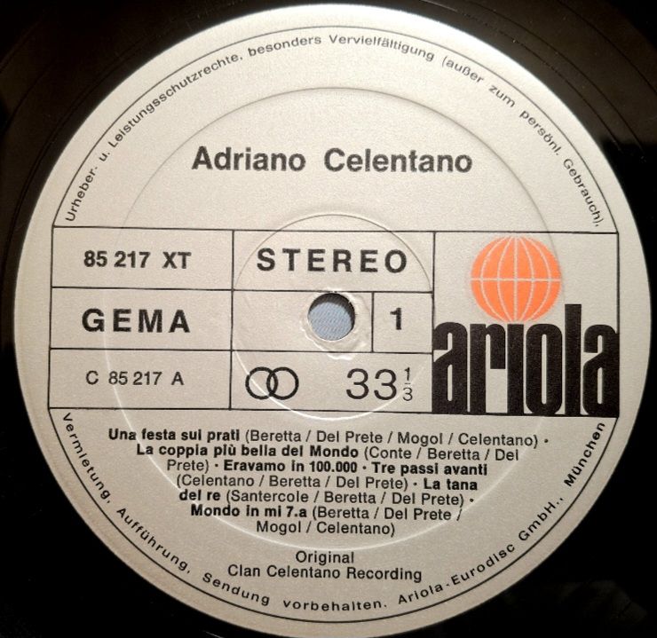 Adriano Celentano - Azzurro. Greatest Hits - 1971.   (2LP). 12. Vinyl. Пластинки. Germany. - фото фото фото 3