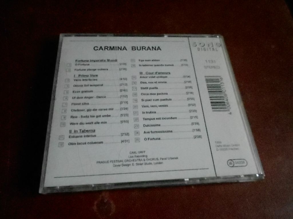 Сarl Orff Carmina Burana CD фирменный б/у - фото фото фото 1