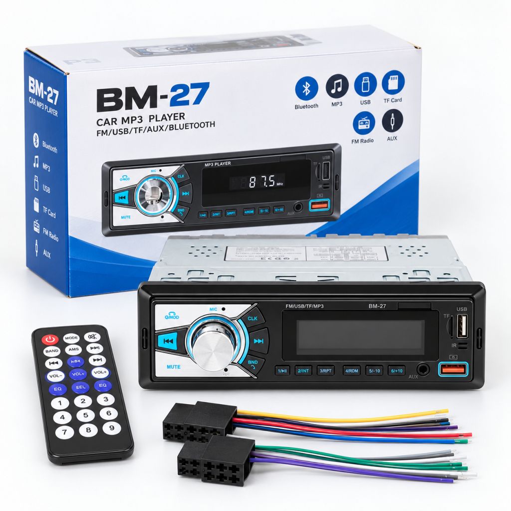 Автомагнітола MP3 BM-27 BOSCHMANN / Магнітола 1 DIN / Автомагнітола з Bluetooth - фото фото фото 0