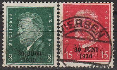 1930 - Німеччина - Рейнланд - надруки Mi.444-45 _2,40 € - фото фото фото 0