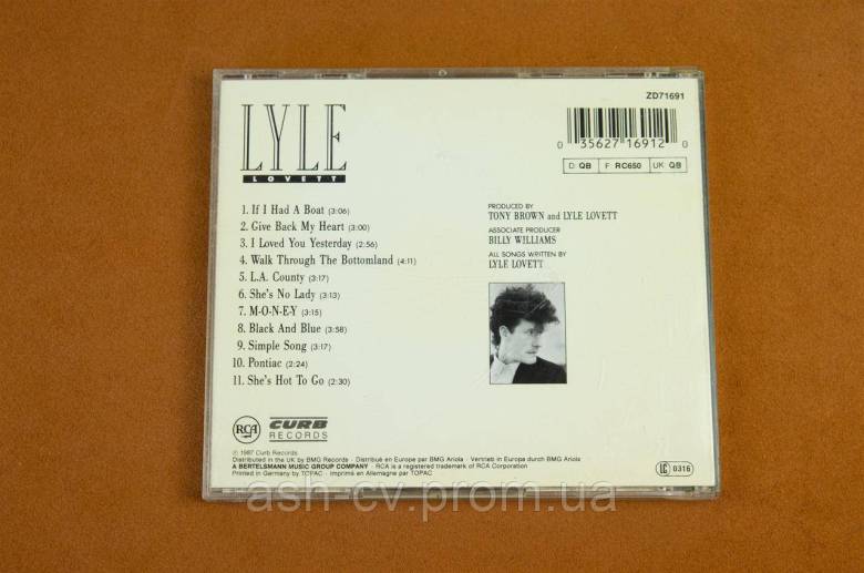 Музичний CD, Lyle Lovett - Pontiac (1987) - фото фото фото 2