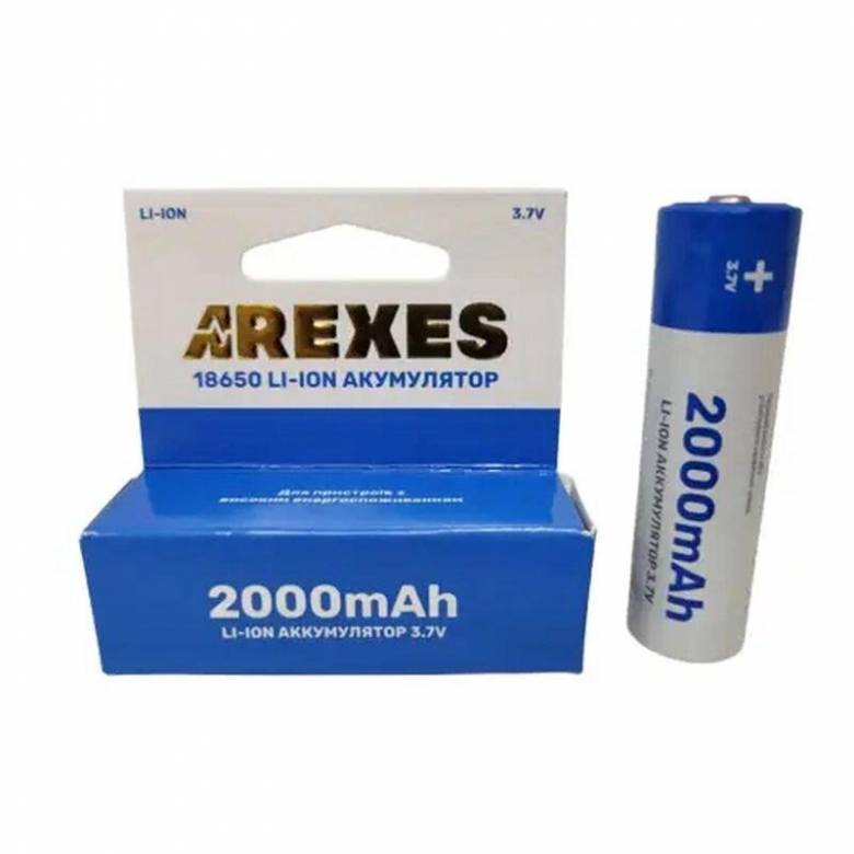 Аккумулятор Arexes 18650 Li-Ion 2000 mAh, 3.7v - фото фото фото 0