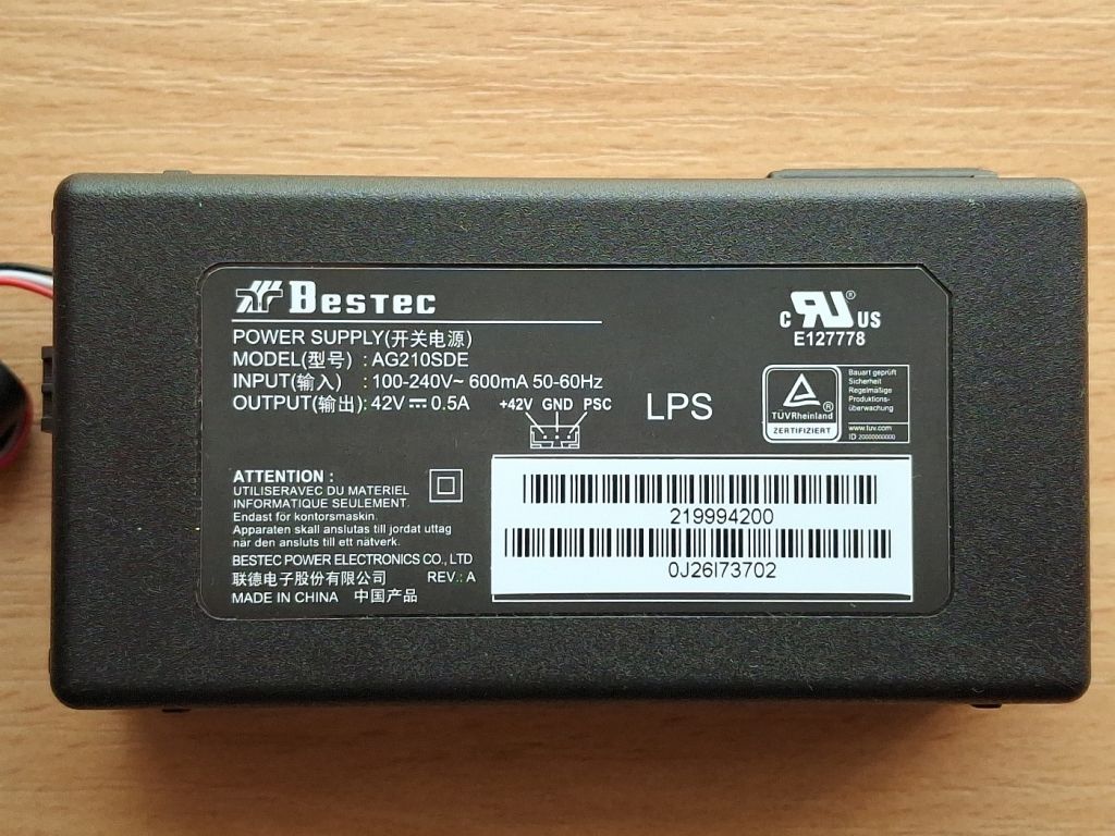 Блок питания Bestec AG210SDE для принтера - фото фото фото 6