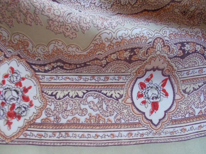 Ткань шелк ацетат с орнаментом,  For Hand Made, рукоделия - фото фото фото 6