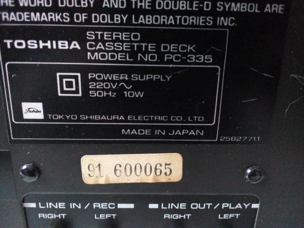Кассетная дека TOSHIBA PC-335 - фото фото фото 6