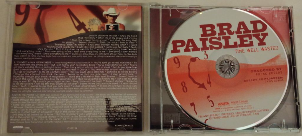 BRAD PAISLEY Time Well Wasted  CD US - фото фото фото 1