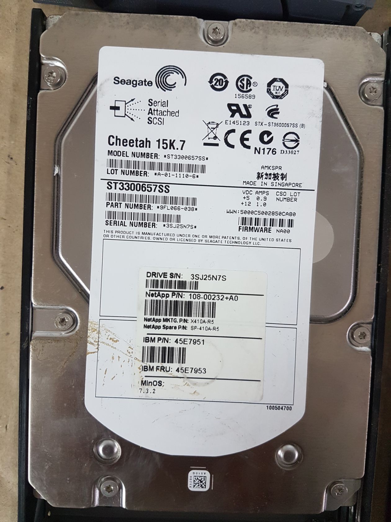 Диски HDD 3.5" SAS 300gb ST3300657SS, 6шт одним лотом,  від 1грн  (№035) - фото фото фото 6