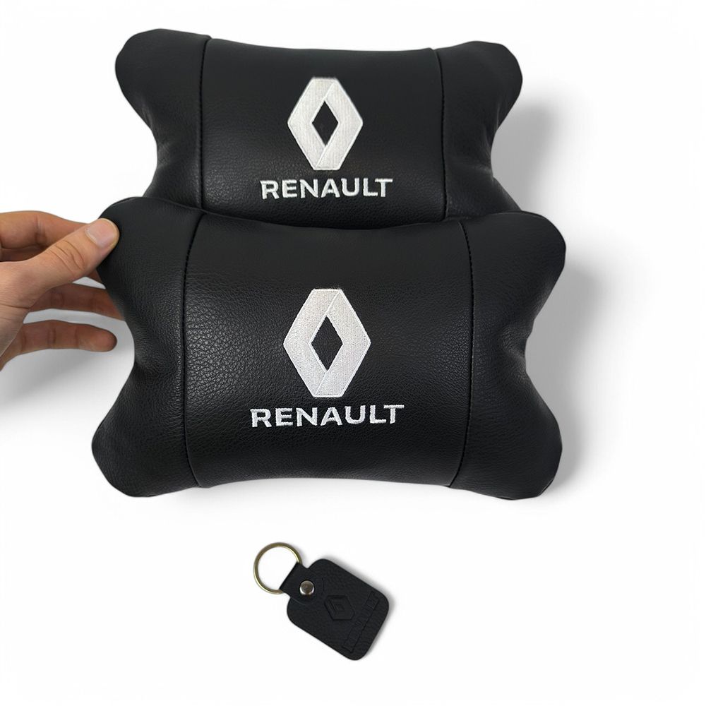 Набор подушек 2шт для автомобиля Renault, натуральная кожа - фото фото фото 1
