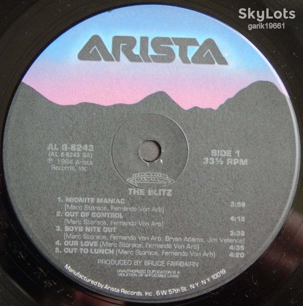 Krokus – The Blitz  (Arista – AL 8-8243, US) insert NM-/NM- - фото фото фото 3