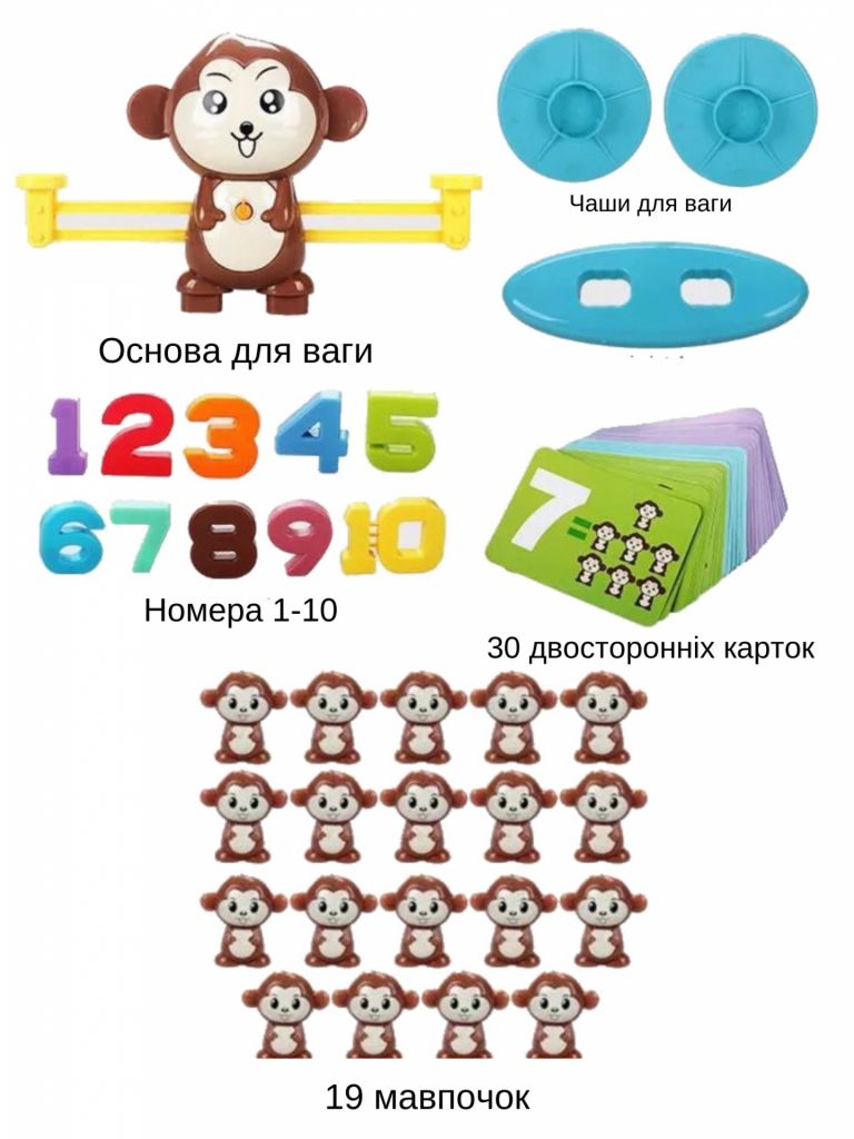 Обезьянка весы с цифрами игра развивающая детская математическая Caunting Monkey - фото фото фото 5