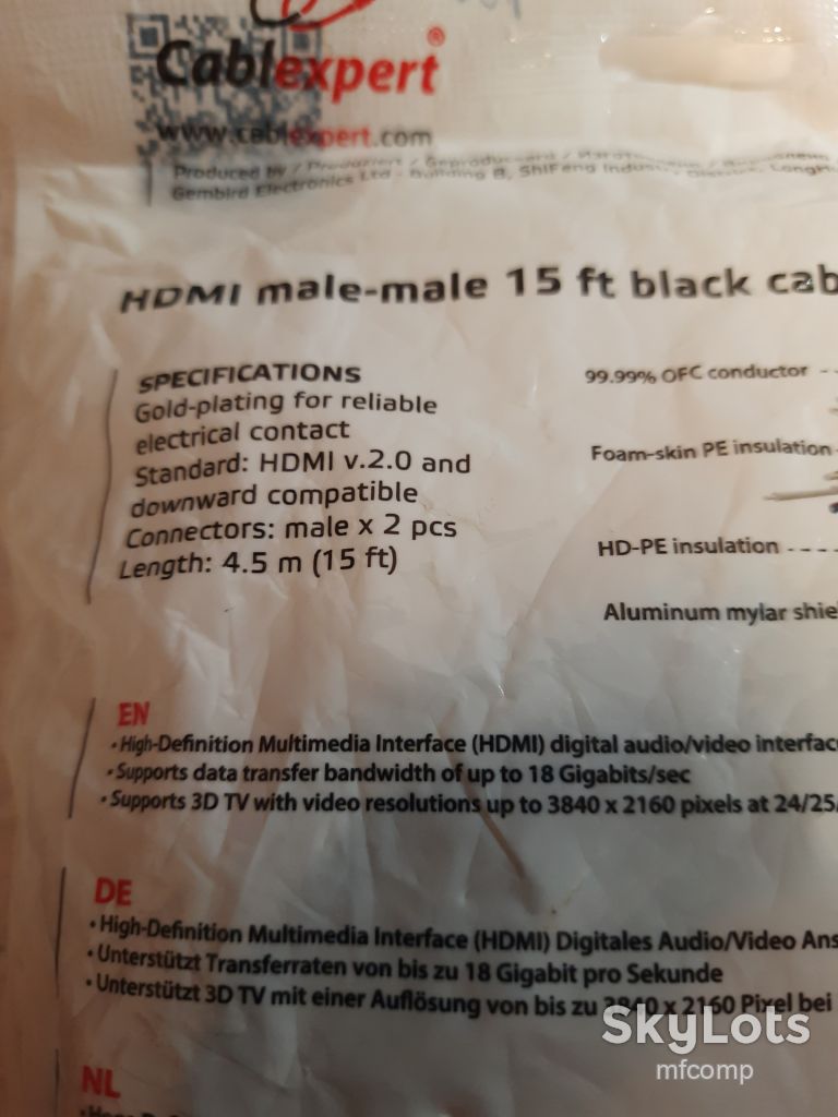 КАБЕЛЬ МУЛЬТИМЕДИЙНЫЙ HDMI TO HDMI 4.5M CABLEXPERT - фото фото фото 1