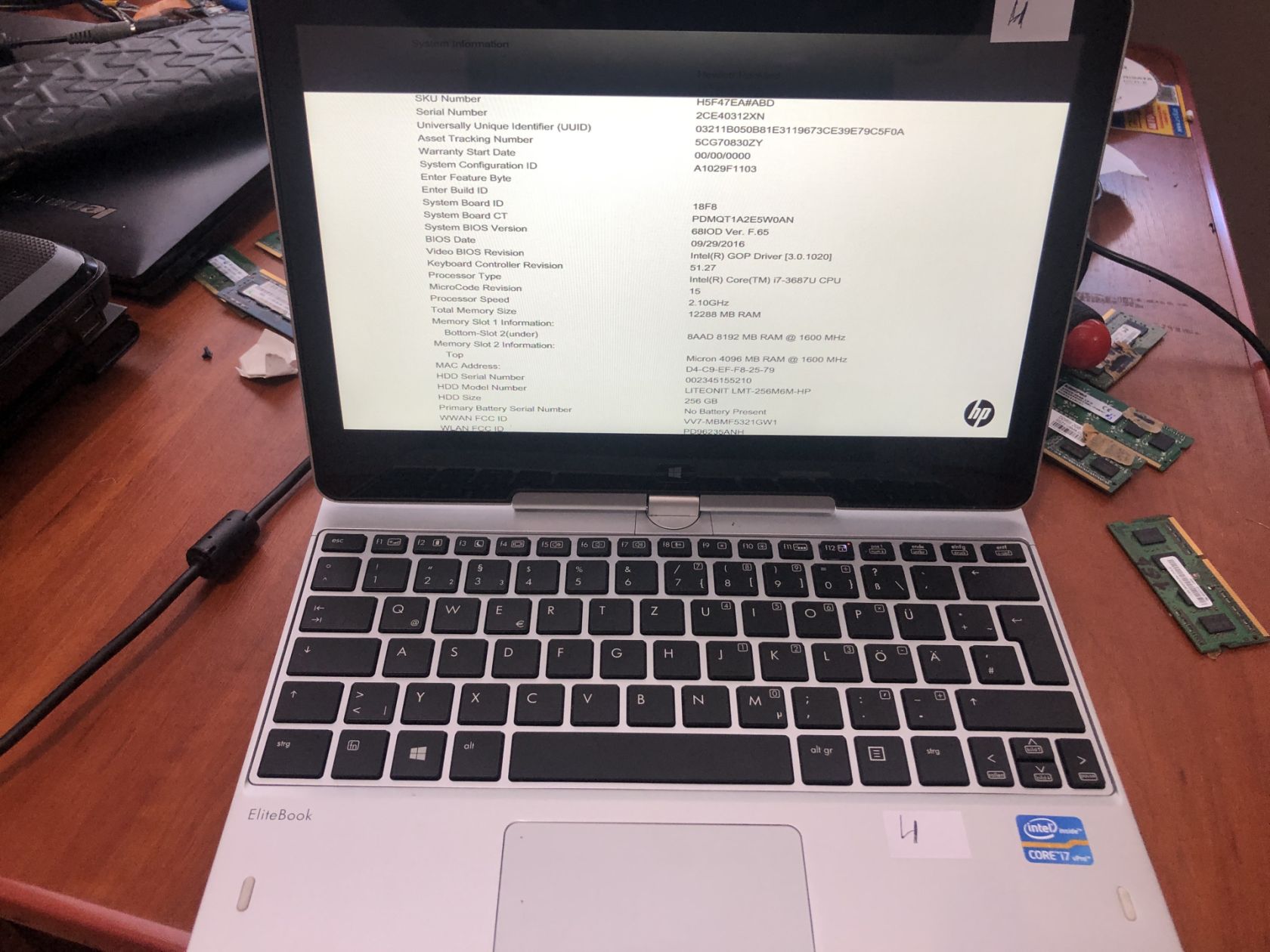 HP Elitebook revolve 810 I7-3687u материнка ноутбук - фото фото фото 6