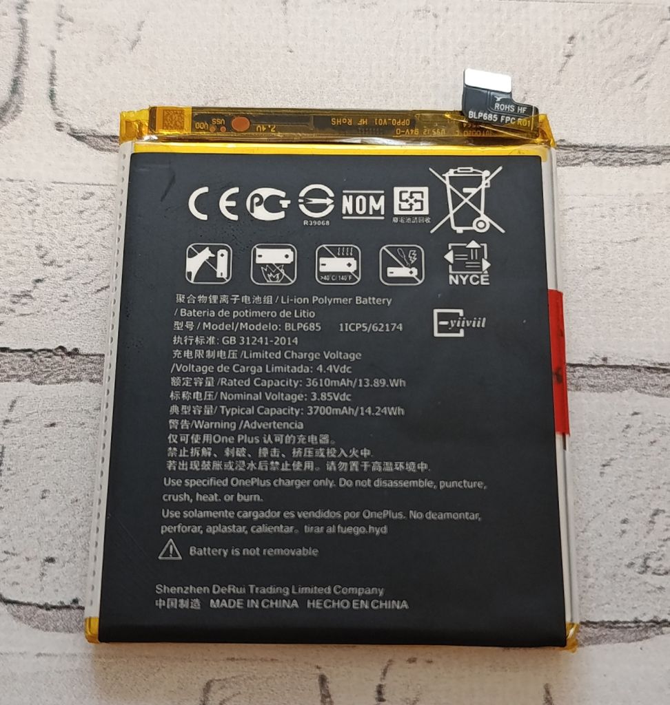 Акумулятор BLP685 для OnePlus 6 / OnePlus 6T Li-Polymer 3700 mAh - фото фото фото 1