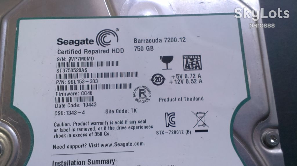 2136 - Жорсткий диск 750Gb Seagate - фото фото фото 1