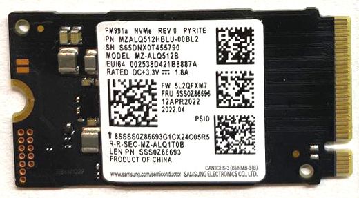 SSD диск 512Gb Samsung PM991a NVMe  форм фактор M.2 2242 - фото фото фото 0