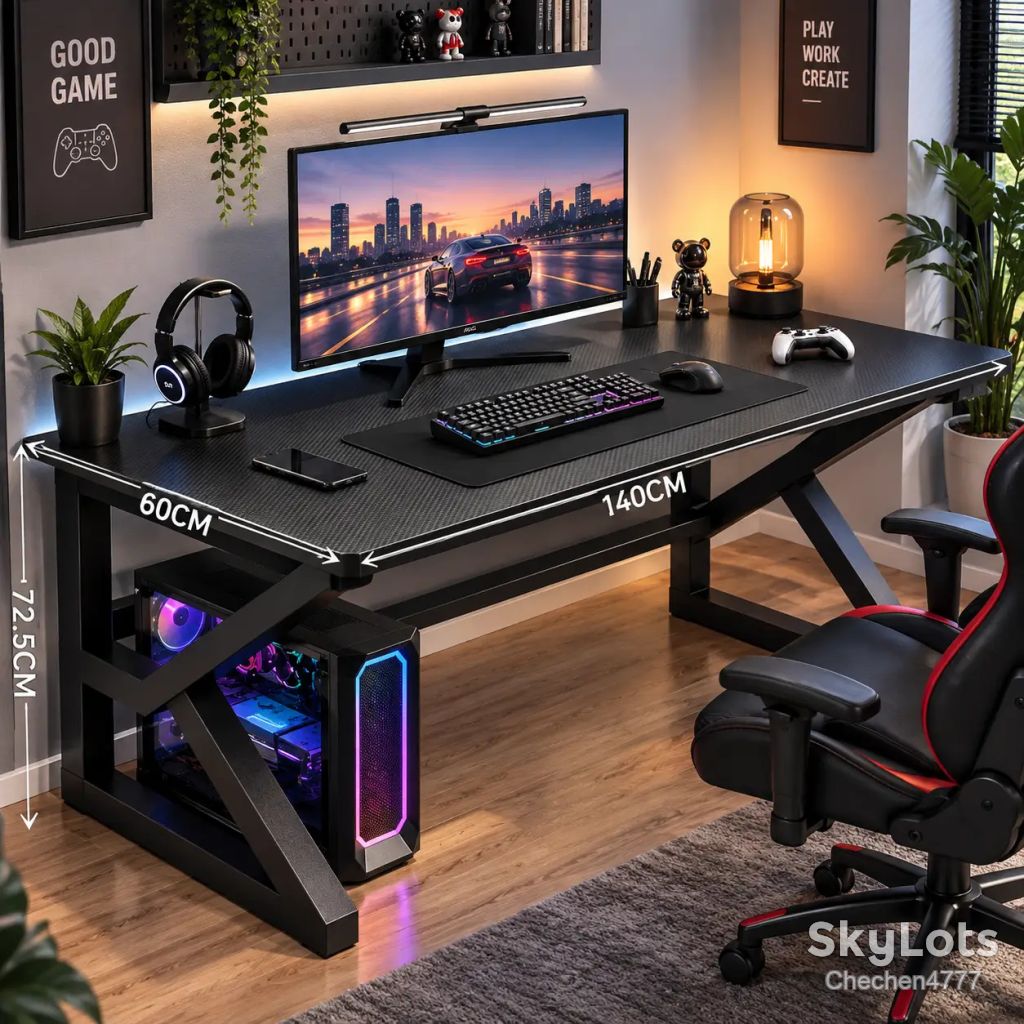 Стіл комп’ютерний   (Dash S12)   (Black)   (140*60*72.5 см) - фото фото фото 1