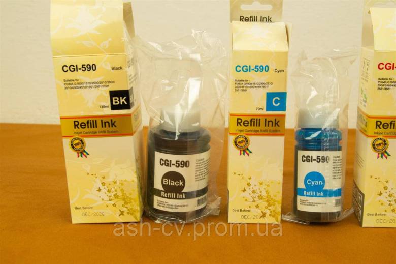 Набір, фарби, фарби, для принтера, Canon, CGI-590, GI-590, Regill Ink, Amazon - фото фото фото 1