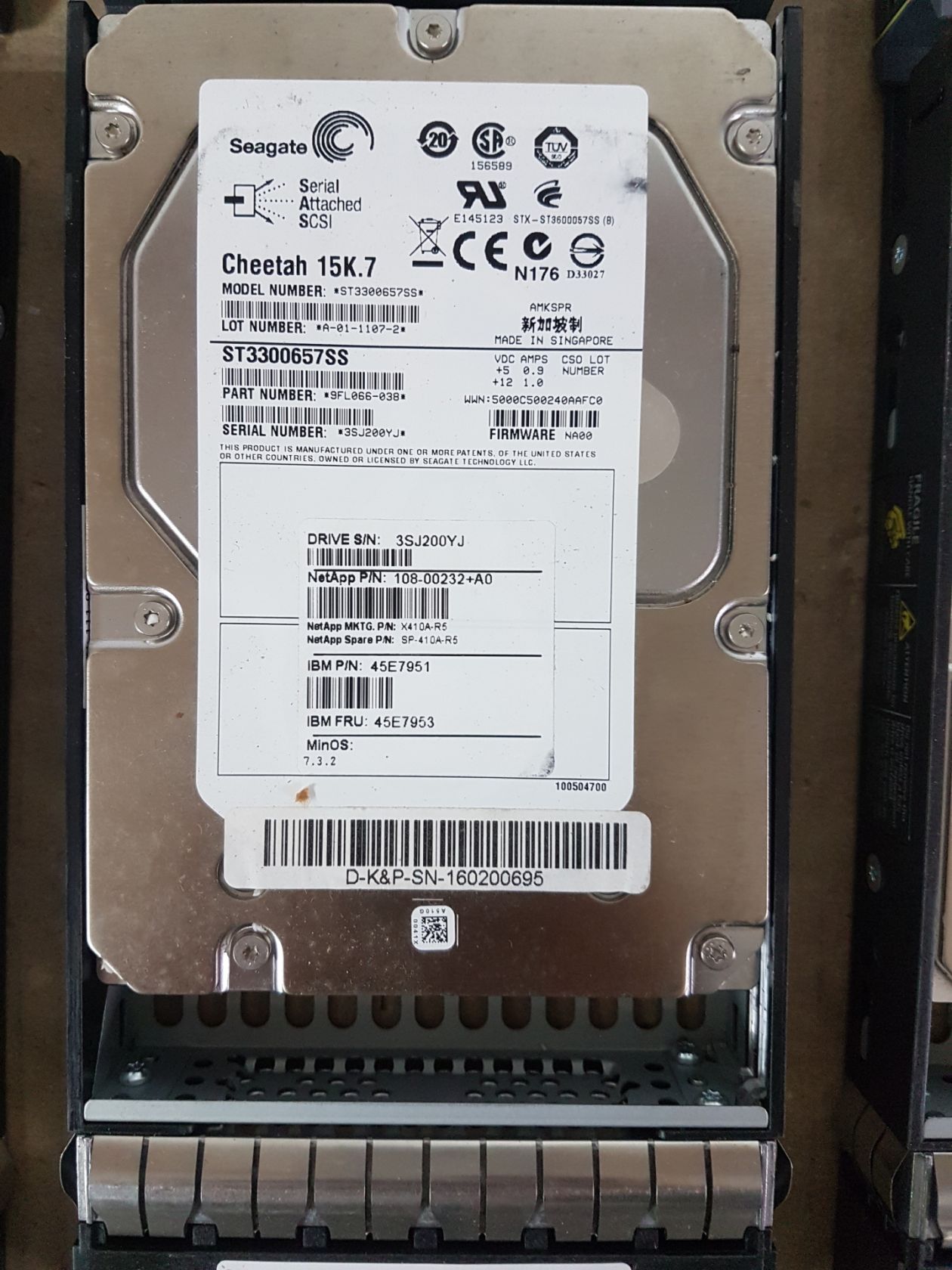 Диски HDD 3.5" SAS 300gb ST3300657SS, 6шт одним лотом,  від 1грн    (№037) - фото фото фото 5