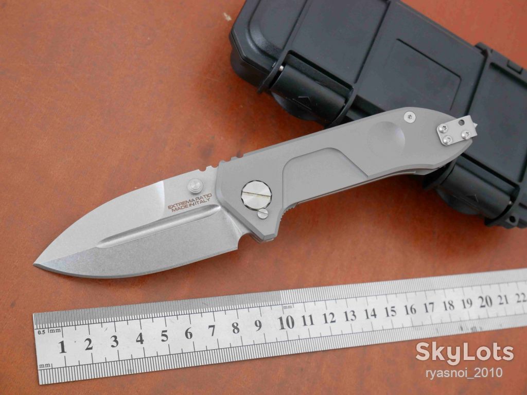 Extrema Ratio Frame Rock, D2 Stonewash, Titanium, Replica, Outdoor, Tactical, Frame Lock - фото фото фото 0