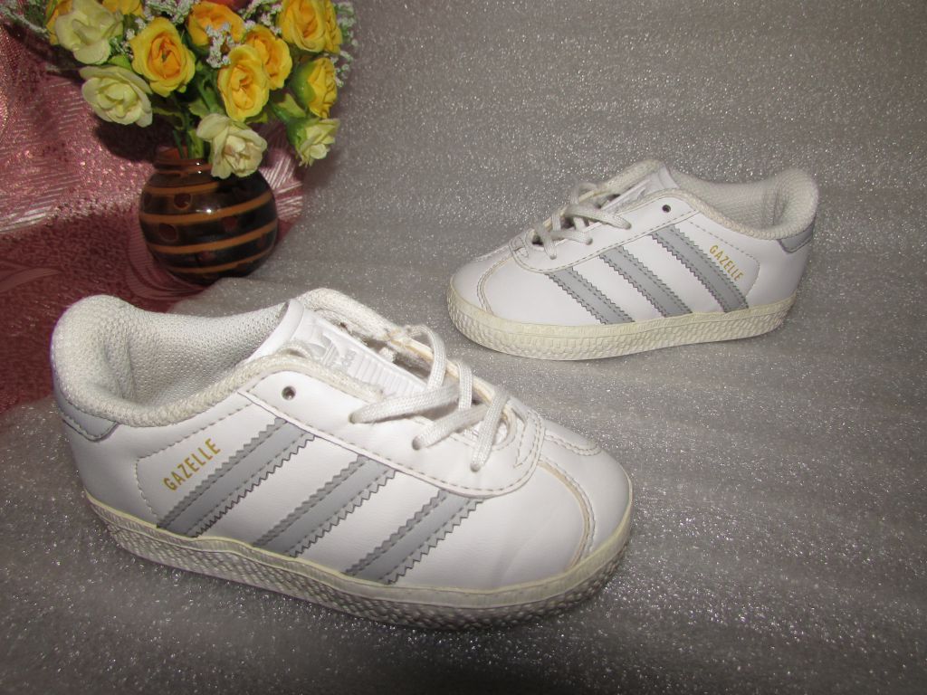 БЕЛЫЕ КРОССОВКИ ~ ADIDAS ~ GAZELLE ИНДОНЕЗИЯ р 23 / 14 см - фото фото фото 2
