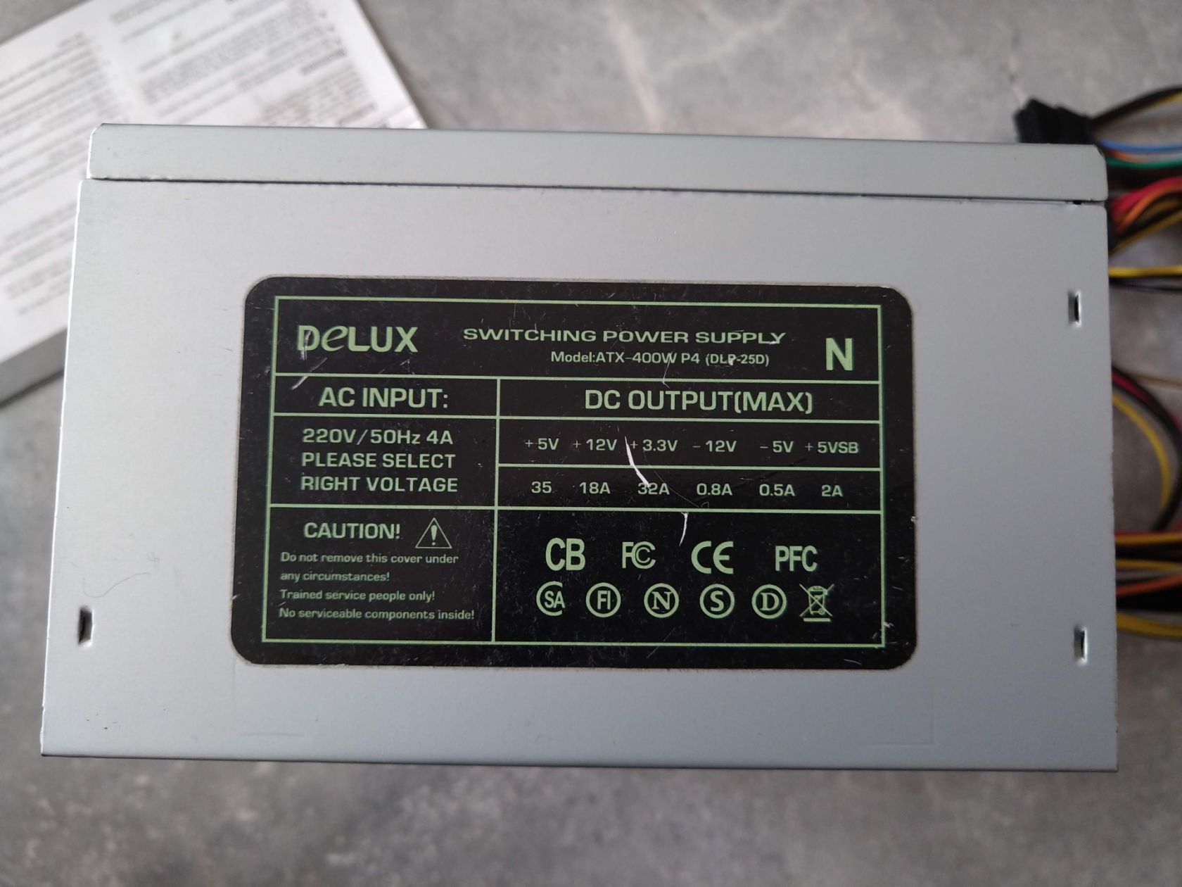 Блок живлення Delux ATX-400W P4 - фото фото фото 6