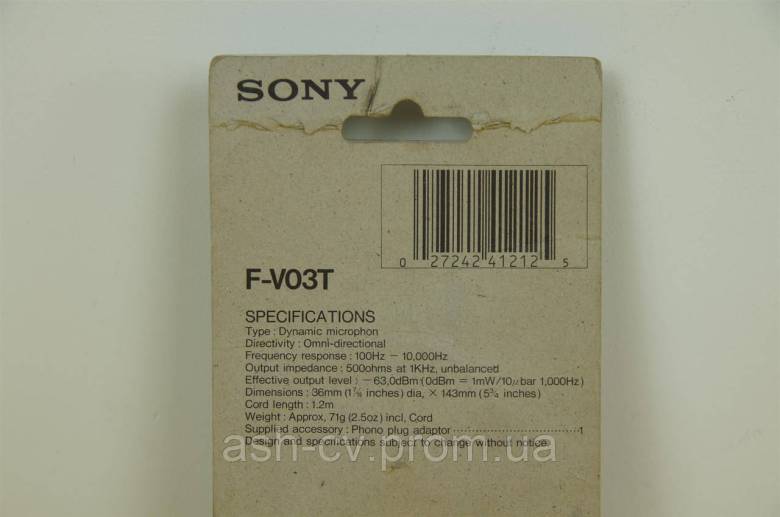 Мікрофон Sony F-V03T (Japan) - фото фото фото 6