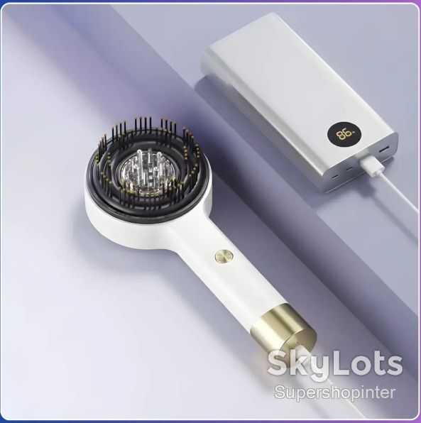 Массажная расческа для кожи головы с LED-подсветкой и подачей масла TV-SH-05/XC-901 Белая - фото фото фото 7