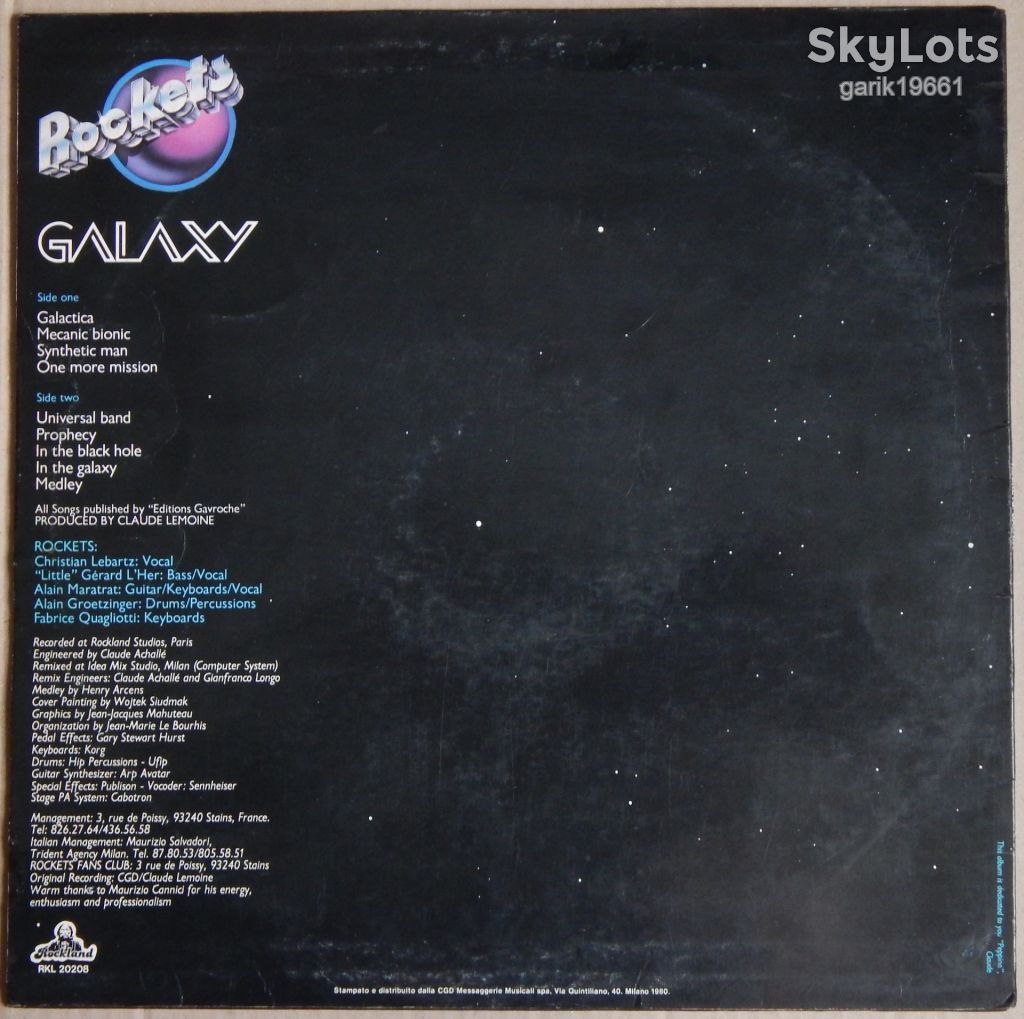 Rockets ‎– Galaxy   (Rockland Records ‎– RKL 20208, Italy) EX/EX - фото фото фото 1