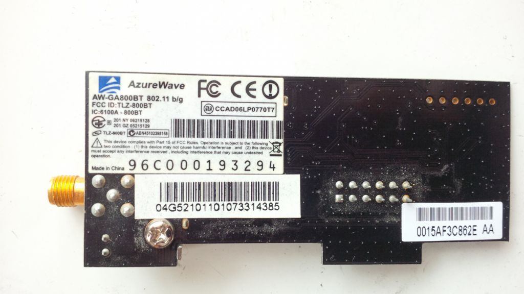WiFi Asus AzureWave AW-GA800BT - фото фото фото 1