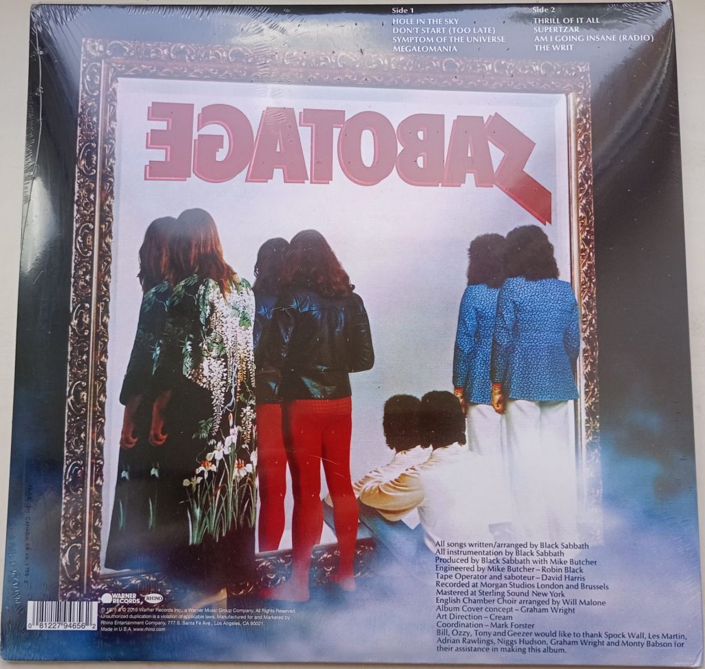 BLACK SABBATH Sabotage LP 180 Gram Sealed/Запечатаний - фото фото фото 1