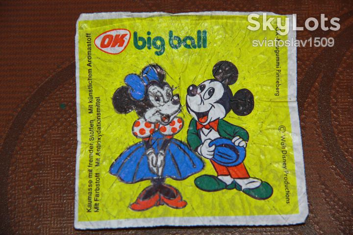 вкладыш этикетка жевательной резинки OK    ( BIG BALL ) - фото фото фото 0