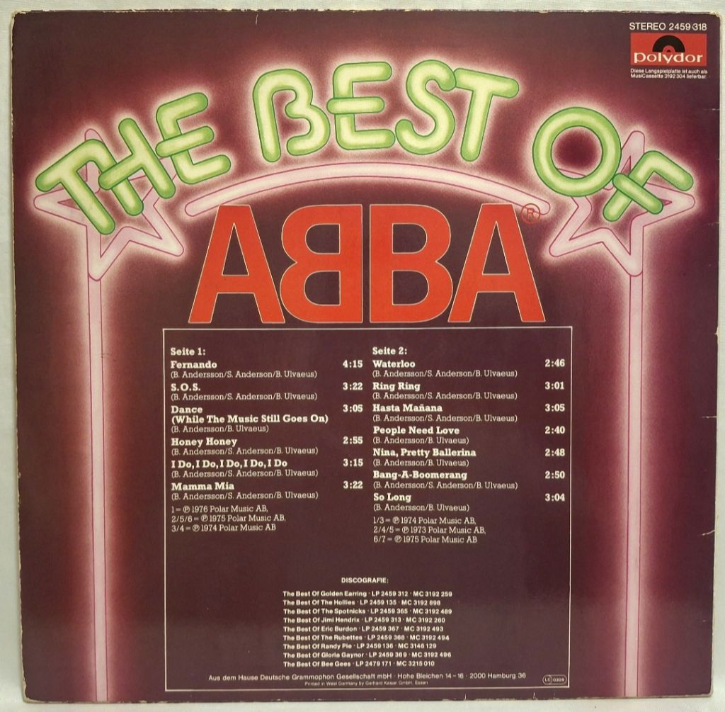 ABBA - The Best Of ABBA - 1973-76.  (LP). 12. Vinyl. Пластинка. Germany. - фото фото фото 1