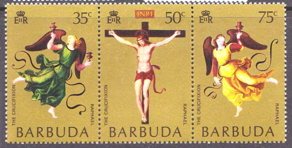 NM Барбуда 1971 г MNH - серия - Пасха - Рафаэль - фото фото фото 0