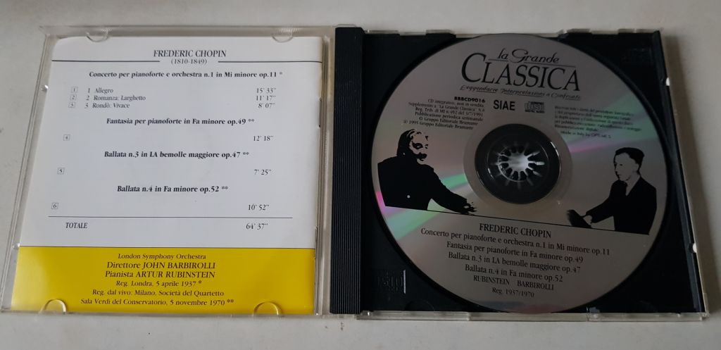 Chopin Concerto Per Pianoforte n.1 CD фірмовий - фото фото фото 2