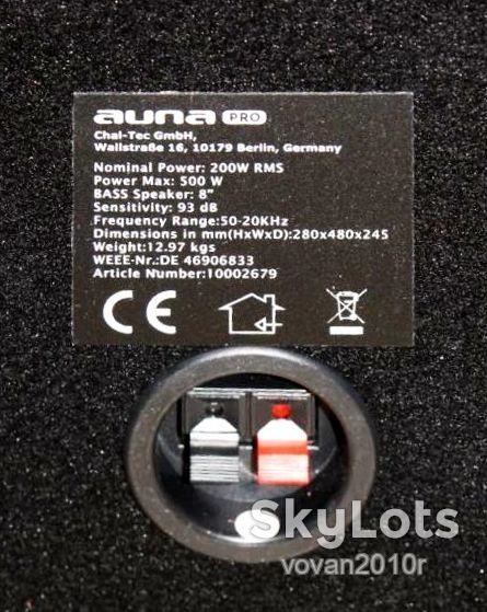 Колонки AUNA PA-220-P       (200 Вт., Германия) - фото фото фото 6