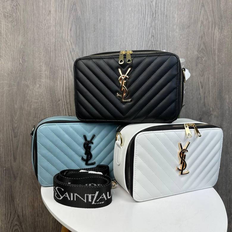 Якісна жіноча невелика сумка, клатч YSL чорна екошкіра, стильна сумка через плече - фото фото фото 5
