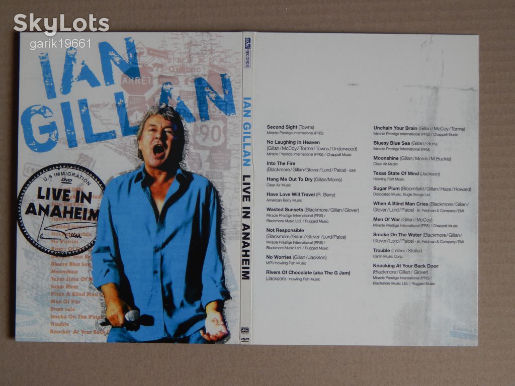Ian Gillan ‎– Live In Anaheim (DVD, Unofficial Release, Digipak) - фото фото фото 2