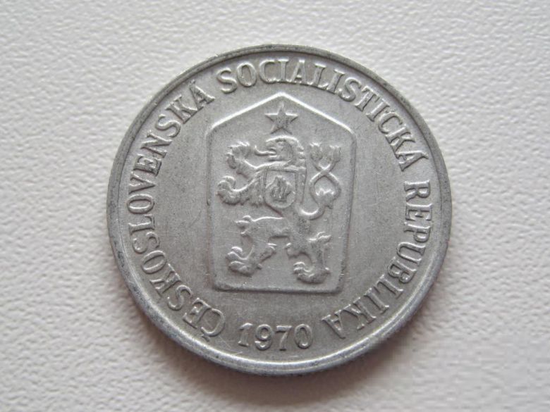 Чехословакия 10 геллеров 1970 года 25056 - фото фото фото 1